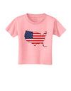 United States Cutout - American Flag Design Toddler T-Shirt by TooLoud-Toddler T-Shirt-TooLoud-Candy-Pink-2T-Davson Sales