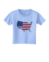 United States Cutout - American Flag Design Toddler T-Shirt by TooLoud-Toddler T-Shirt-TooLoud-Aquatic-Blue-2T-Davson Sales