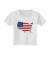 United States Cutout - American Flag Design Toddler T-Shirt by TooLoud-Toddler T-Shirt-TooLoud-White-2T-Davson Sales