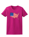 United States Cutout - American Flag Design Womens Dark T-Shirt by TooLoud-Womens T-Shirt-TooLoud-Hot-Pink-Small-Davson Sales