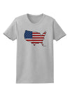 United States Cutout - American Flag Design Womens T-Shirt by TooLoud-Womens T-Shirt-TooLoud-AshGray-X-Small-Davson Sales