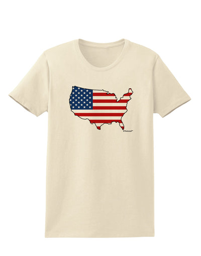 United States Cutout - American Flag Design Womens T-Shirt by TooLoud-Womens T-Shirt-TooLoud-Natural-X-Small-Davson Sales