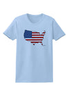 United States Cutout - American Flag Design Womens T-Shirt by TooLoud-Womens T-Shirt-TooLoud-Light-Blue-X-Small-Davson Sales