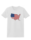 United States Cutout - American Flag Design Womens T-Shirt by TooLoud-Womens T-Shirt-TooLoud-White-X-Small-Davson Sales