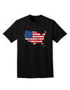 United States Cutout - American Flag Distressed Adult Dark T-Shirt by TooLoud-Mens T-Shirt-TooLoud-Black-Small-Davson Sales