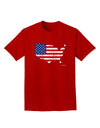 United States Cutout - American Flag Distressed Adult Dark T-Shirt by TooLoud-Mens T-Shirt-TooLoud-Red-Small-Davson Sales