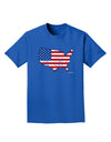 United States Cutout - American Flag Distressed Adult Dark T-Shirt by TooLoud-Mens T-Shirt-TooLoud-Royal-Blue-Small-Davson Sales