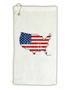 United States Cutout - American Flag Distressed Micro Terry Gromet Golf Towel 16 x 25 inch by TooLoud-Golf Towel-TooLoud-White-Davson Sales