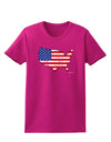 United States Cutout - American Flag Distressed Womens Dark T-Shirt by TooLoud-Womens T-Shirt-TooLoud-Hot-Pink-Small-Davson Sales