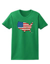 United States Cutout - American Flag Distressed Womens Dark T-Shirt by TooLoud-Womens T-Shirt-TooLoud-Kelly-Green-X-Small-Davson Sales