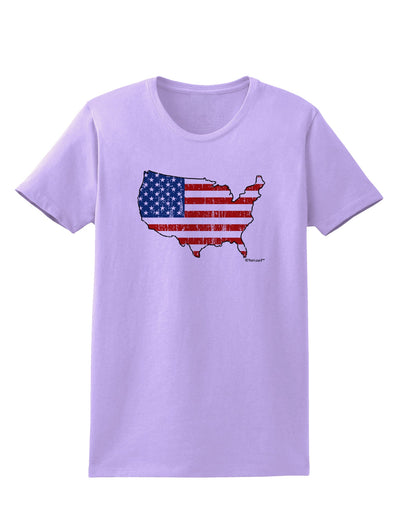 United States Cutout - American Flag Distressed Womens T-Shirt by TooLoud-Womens T-Shirt-TooLoud-Lavender-X-Small-Davson Sales