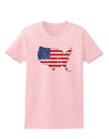 United States Cutout - American Flag Distressed Womens T-Shirt by TooLoud-Womens T-Shirt-TooLoud-PalePink-X-Small-Davson Sales