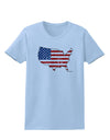 United States Cutout - American Flag Distressed Womens T-Shirt by TooLoud-Womens T-Shirt-TooLoud-Light-Blue-X-Small-Davson Sales