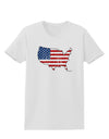 United States Cutout - American Flag Distressed Womens T-Shirt by TooLoud-Womens T-Shirt-TooLoud-White-X-Small-Davson Sales