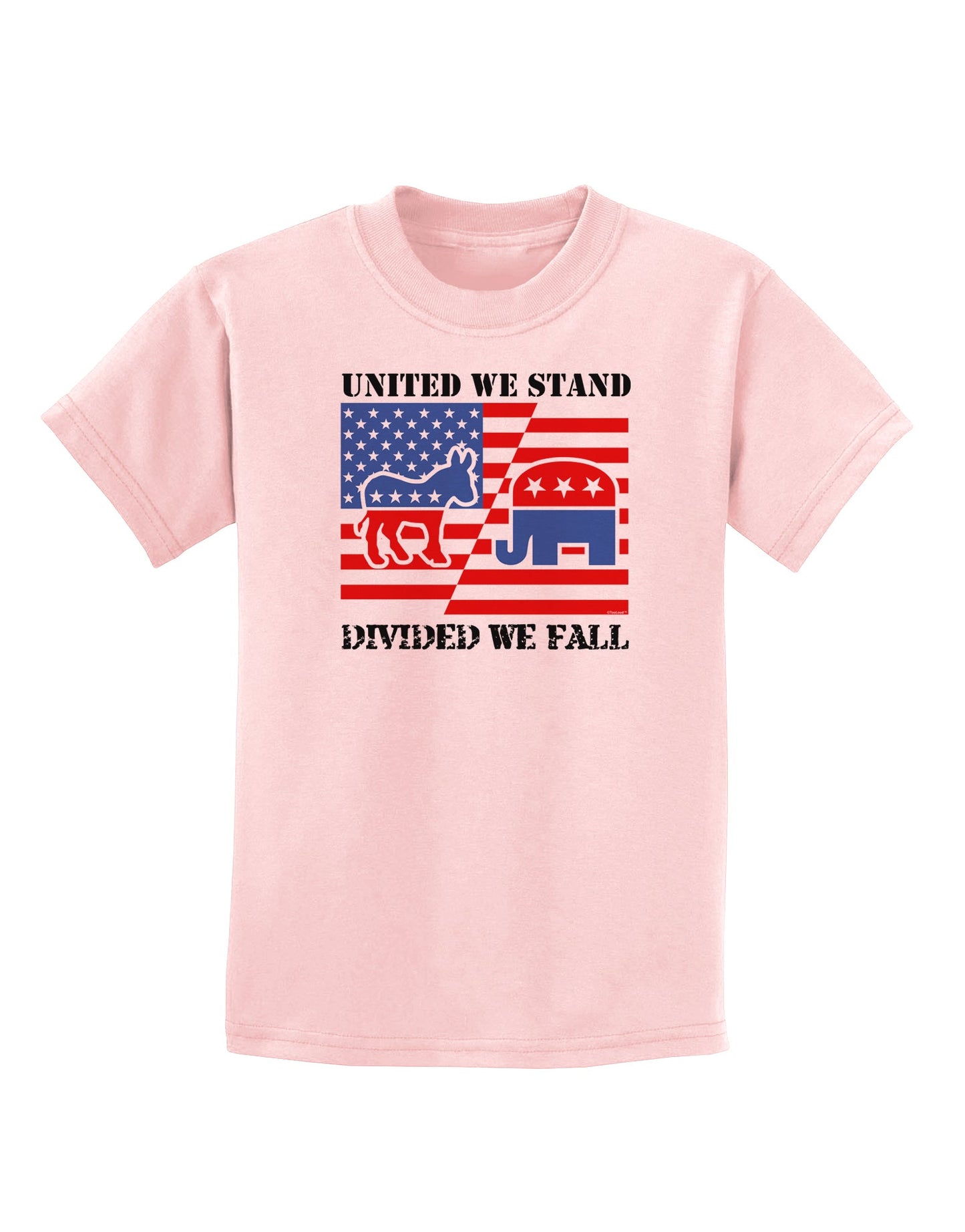 United We Stand Divided We Fall Childrens T-Shirt-Childrens T-Shirt-TooLoud-PalePink-X-Small-Davson Sales