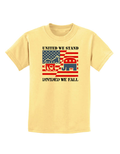 United We Stand Divided We Fall Childrens T-Shirt-Childrens T-Shirt-TooLoud-Daffodil-Yellow-X-Small-Davson Sales