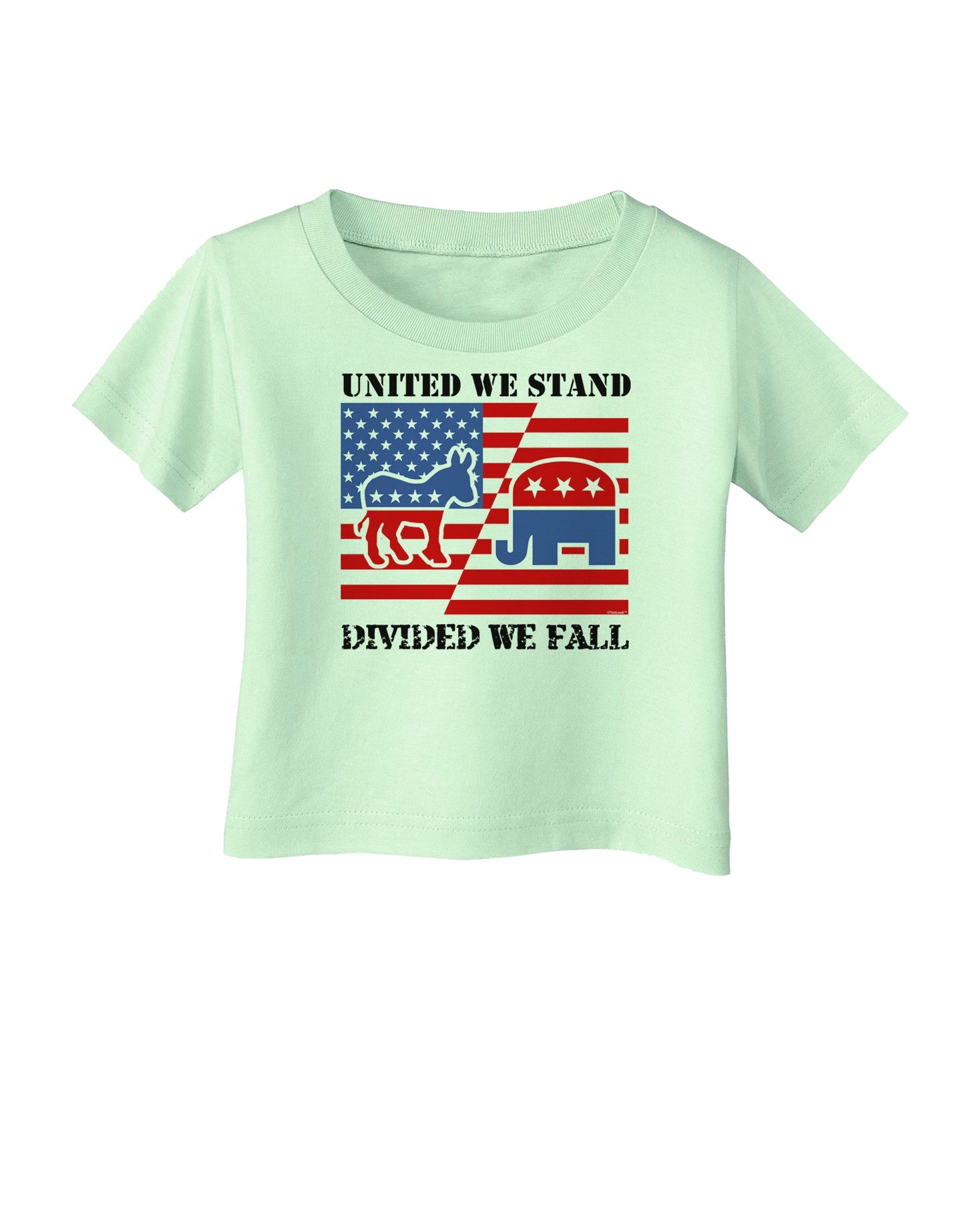 United We Stand Divided We Fall Infant T-Shirt-Infant T-Shirt-TooLoud-Light-Green-06-Months-Davson Sales