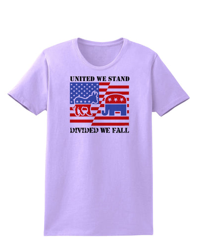 United We Stand Divided We Fall Womens T-Shirt-Womens T-Shirt-TooLoud-Lavender-X-Small-Davson Sales