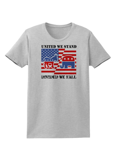 United We Stand Divided We Fall Womens T-Shirt-Womens T-Shirt-TooLoud-AshGray-X-Small-Davson Sales