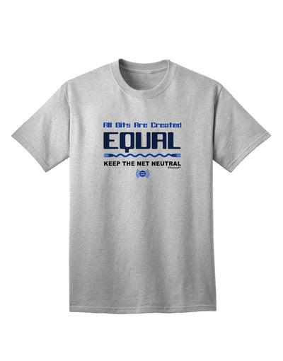 Universal Equality: All Bits Are Created Equal - Net Neutrality Adult T-Shirt Collection-Mens T-shirts-TooLoud-AshGray-Small-Davson Sales