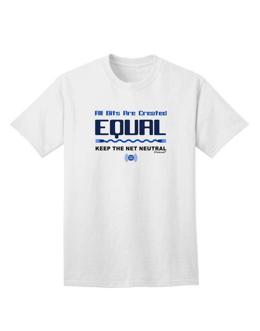 Universal Equality: All Bits Are Created Equal - Net Neutrality Adult T-Shirt Collection-Mens T-shirts-TooLoud-White-Small-Davson Sales