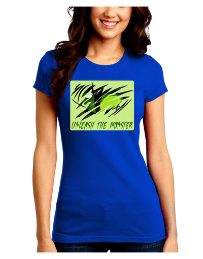 Unleash The Monster Juniors Crew Dark T-Shirt-T-Shirts Juniors Tops-TooLoud-Royal-Blue-Juniors Fitted Small-Davson Sales