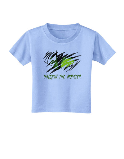 Unleash The Monster Toddler T-Shirt-Toddler T-Shirt-TooLoud-Aquatic-Blue-2T-Davson Sales