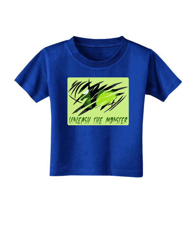 Unleash The Monster Toddler T-Shirt Dark-Toddler T-Shirt-TooLoud-Royal-Blue-2T-Davson Sales