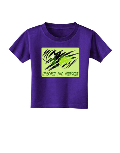 Unleash The Monster Toddler T-Shirt Dark-Toddler T-Shirt-TooLoud-Purple-2T-Davson Sales