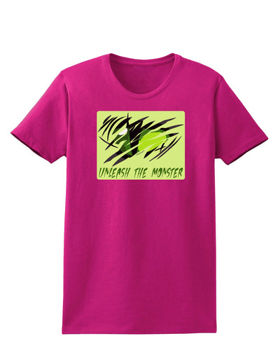 Unleash The Monster Womens Dark T-Shirt-TooLoud-Hot-Pink-Small-Davson Sales