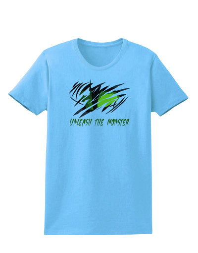 Unleash The Monster Womens T-Shirt-Womens T-Shirt-TooLoud-Aquatic-Blue-X-Small-Davson Sales