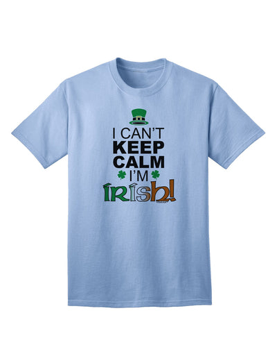 Unleash Your Heritage: 'I Can't Keep Calm, I'm Irish' Adult T-Shirt Collection-Mens T-shirts-TooLoud-Light-Blue-Small-Davson Sales