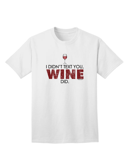 Unspoken Message: 'I Didn't Text You' - Premium Wine Adult T-Shirt-Mens T-shirts-TooLoud-White-Small-Davson Sales
