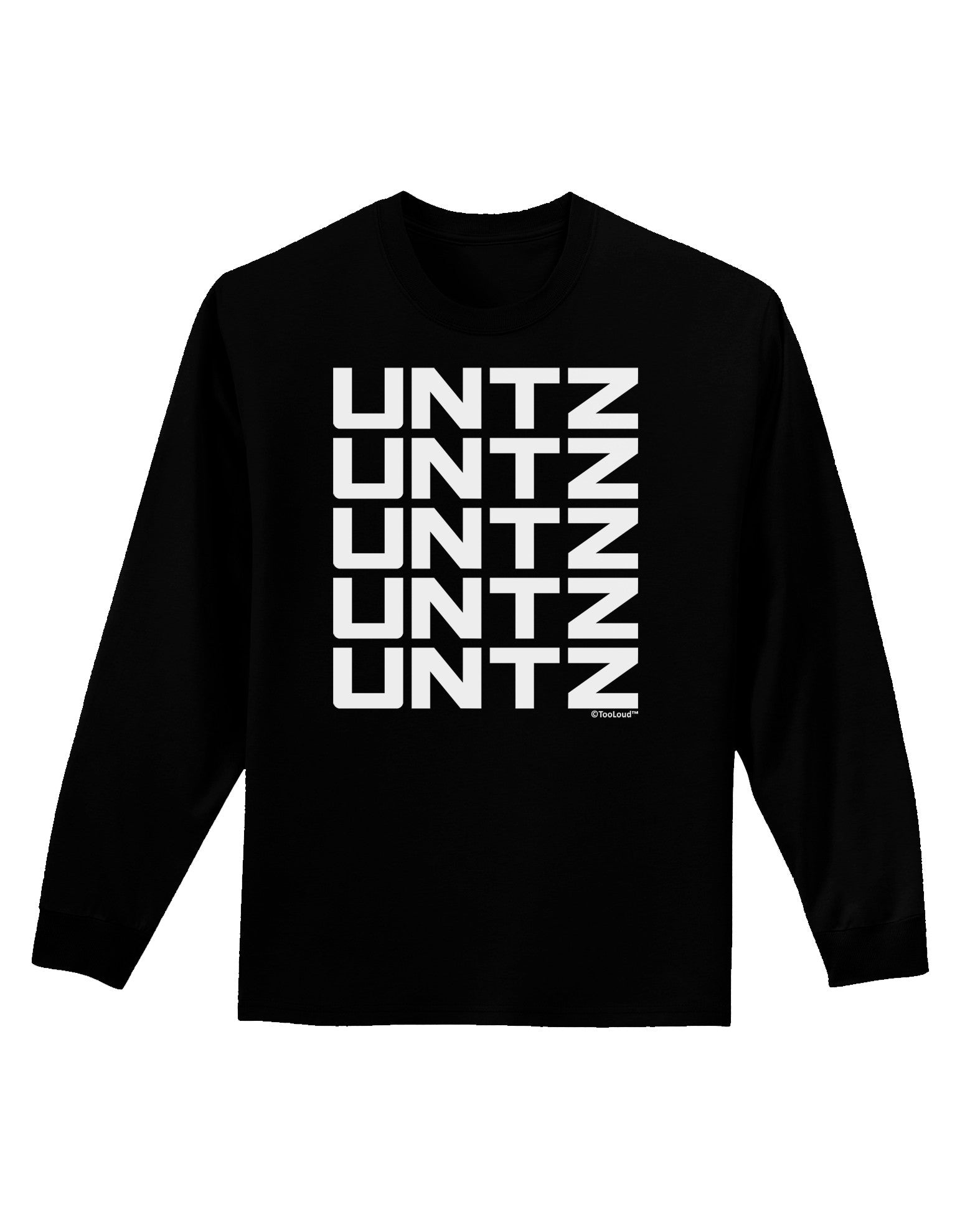 Untz Untz Untz Untz Untz EDM Design Adult Long Sleeve Dark T-Shirt-TooLoud-Black-Small-Davson Sales