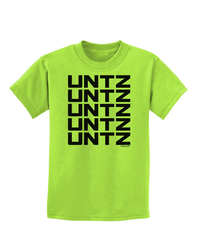 Untz Untz Untz Untz Untz EDM Design Childrens T-Shirt-Childrens T-Shirt-TooLoud-Lime-Green-X-Small-Davson Sales