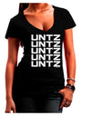 Untz Untz Untz Untz Untz EDM Design Juniors V-Neck Dark T-Shirt-Womens V-Neck T-Shirts-TooLoud-Black-Juniors Fitted Small-Davson Sales