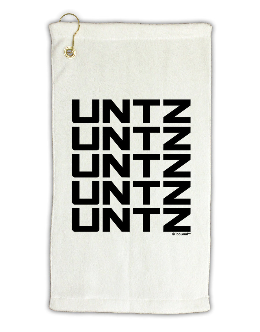 Untz Untz Untz Untz Untz EDM Design Micro Terry Gromet Golf Towel 16 x 25 inch-Golf Towel-TooLoud-White-Davson Sales