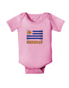 Uruguay Flag Baby Romper Bodysuit-Baby Romper-TooLoud-Pink-06-Months-Davson Sales