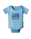 Uruguay Flag Baby Romper Bodysuit-Baby Romper-TooLoud-LightBlue-06-Months-Davson Sales