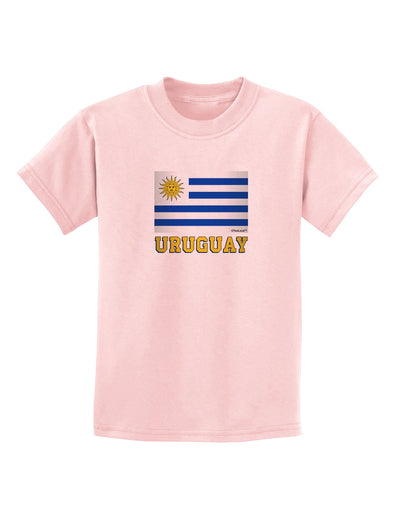 Uruguay Flag Childrens T-Shirt-Childrens T-Shirt-TooLoud-PalePink-X-Small-Davson Sales