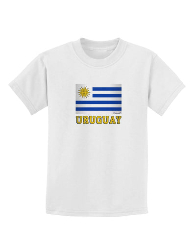 Uruguay Flag Childrens T-Shirt-Childrens T-Shirt-TooLoud-White-X-Small-Davson Sales