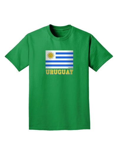 Uruguay Flag Dark Adult Dark T-Shirt-Mens T-Shirt-TooLoud-Kelly-Green-Small-Davson Sales