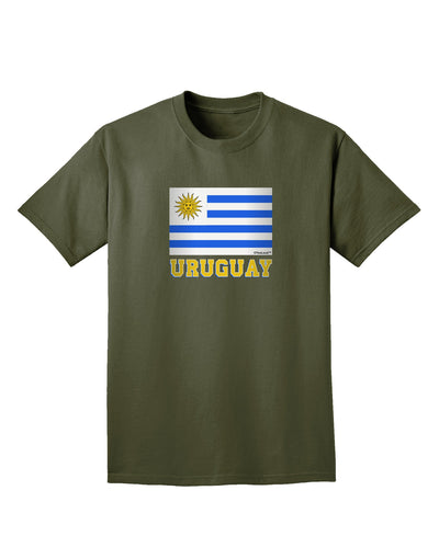 Uruguay Flag Dark Adult Dark T-Shirt-Mens T-Shirt-TooLoud-Military-Green-Small-Davson Sales