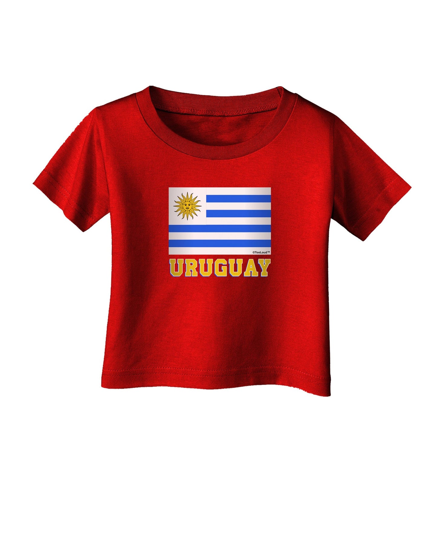 Uruguay Flag Dark Infant T-Shirt Dark-Infant T-Shirt-TooLoud-Red-06-Months-Davson Sales