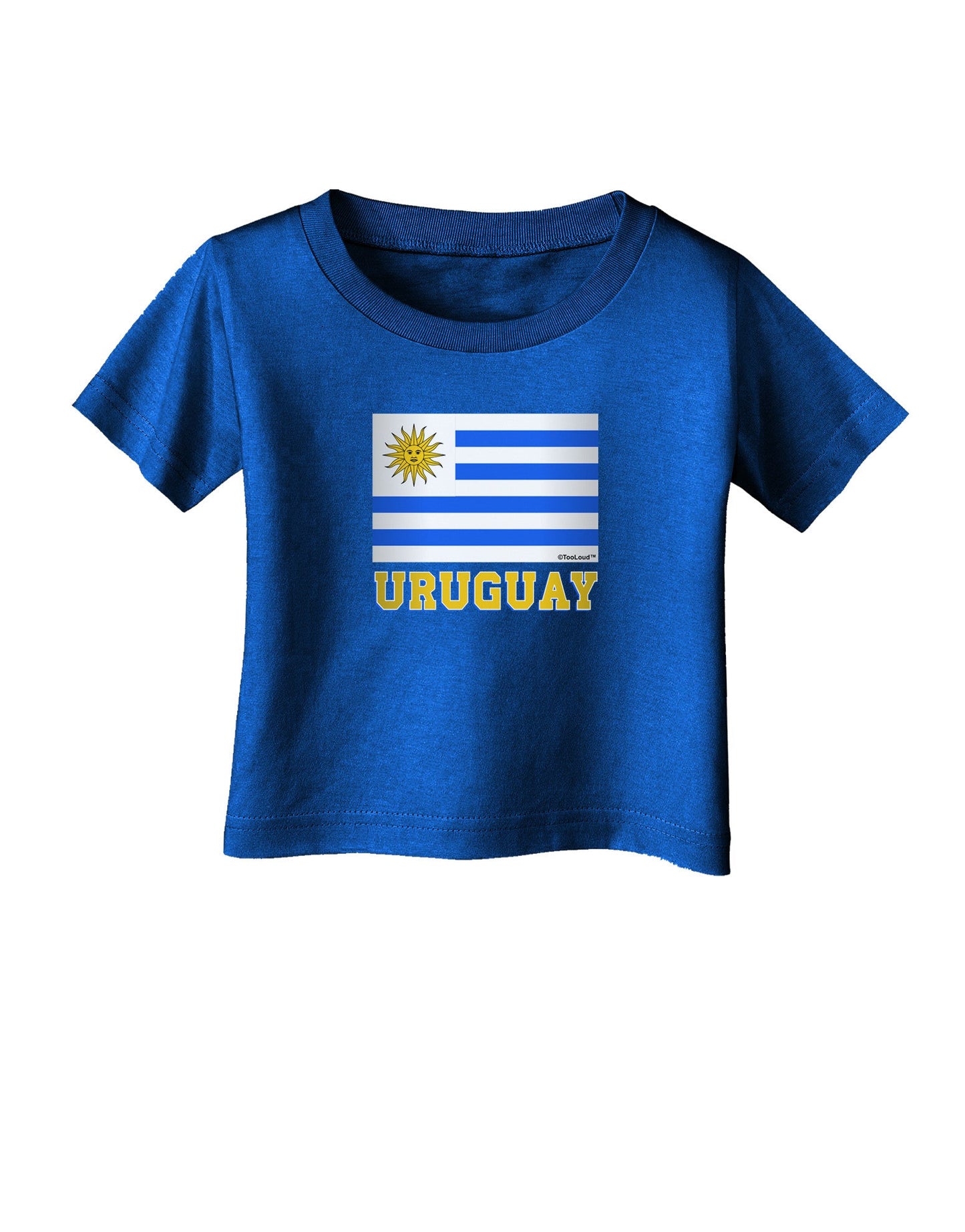 Uruguay Flag Dark Infant T-Shirt Dark-Infant T-Shirt-TooLoud-Royal-Blue-06-Months-Davson Sales
