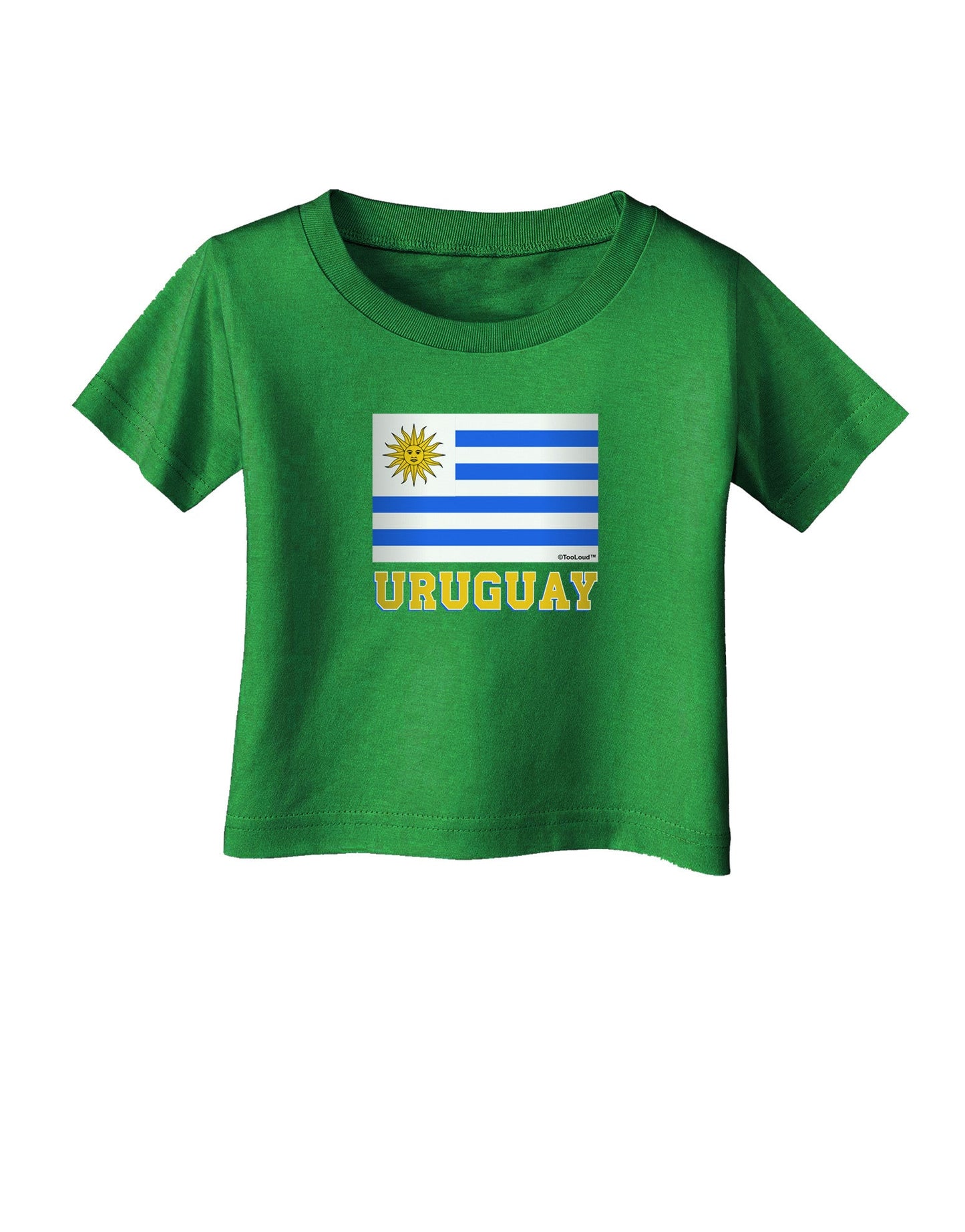 Uruguay Flag Dark Infant T-Shirt Dark-Infant T-Shirt-TooLoud-Clover-Green-06-Months-Davson Sales
