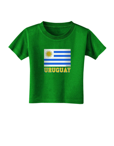 Uruguay Flag Dark Toddler T-Shirt Dark-Toddler T-Shirt-TooLoud-Clover-Green-2T-Davson Sales