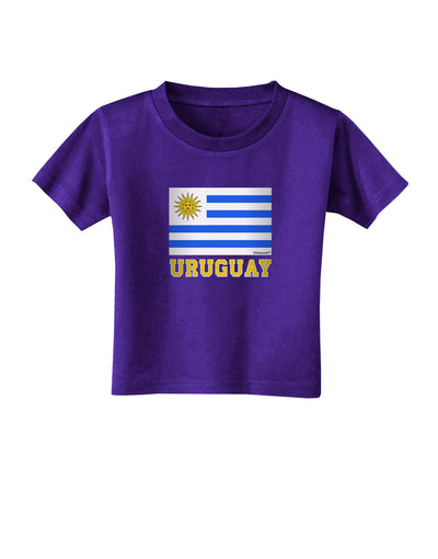 Uruguay Flag Dark Toddler T-Shirt Dark-Toddler T-Shirt-TooLoud-Purple-2T-Davson Sales