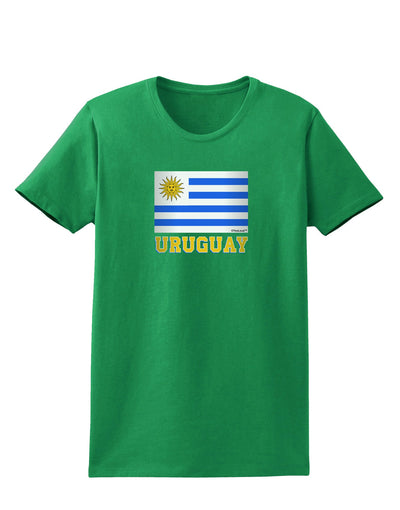 Uruguay Flag Dark Womens Dark T-Shirt-TooLoud-Kelly-Green-X-Small-Davson Sales