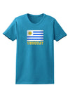 Uruguay Flag Dark Womens Dark T-Shirt-TooLoud-Turquoise-X-Small-Davson Sales